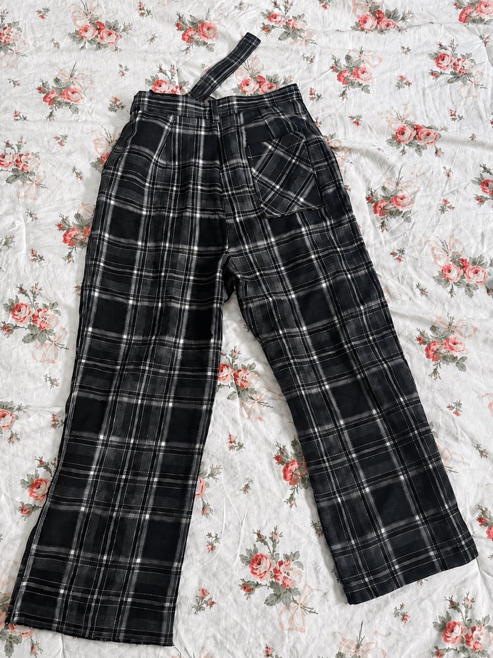 Topshop High-Waisted Plaid Wide-Leg Pants – US 8 - Picture 2 of 4